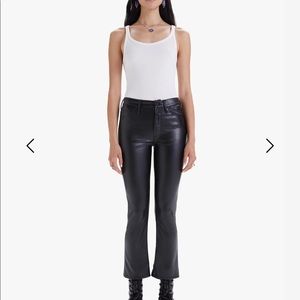 MOTHER faux leather pants (THE INSIDER ANKLE)